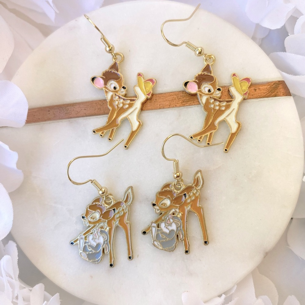 Disney Inspired Bambi Earrings Hypoallergenic New without tags